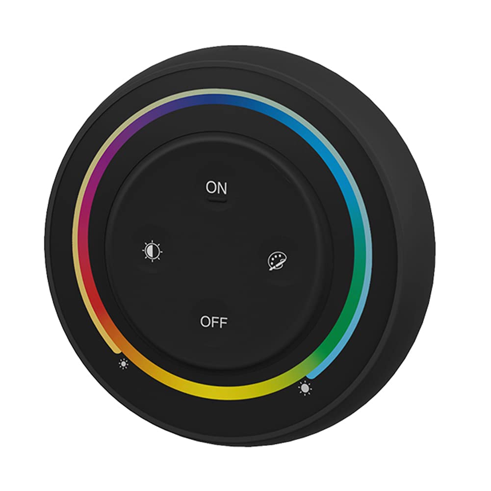Пульт круглий настінний Mi-light RGB+CCT з магніт. тримачем, чорний