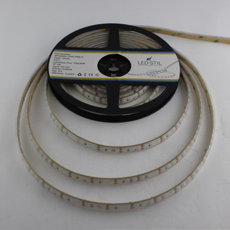 Світлодіодна стрічка LED-STIL 9,6 Вт/м 2835 120 діодів IP68 12 Вольт 420 lm ЗЕЛЕНЕ світло