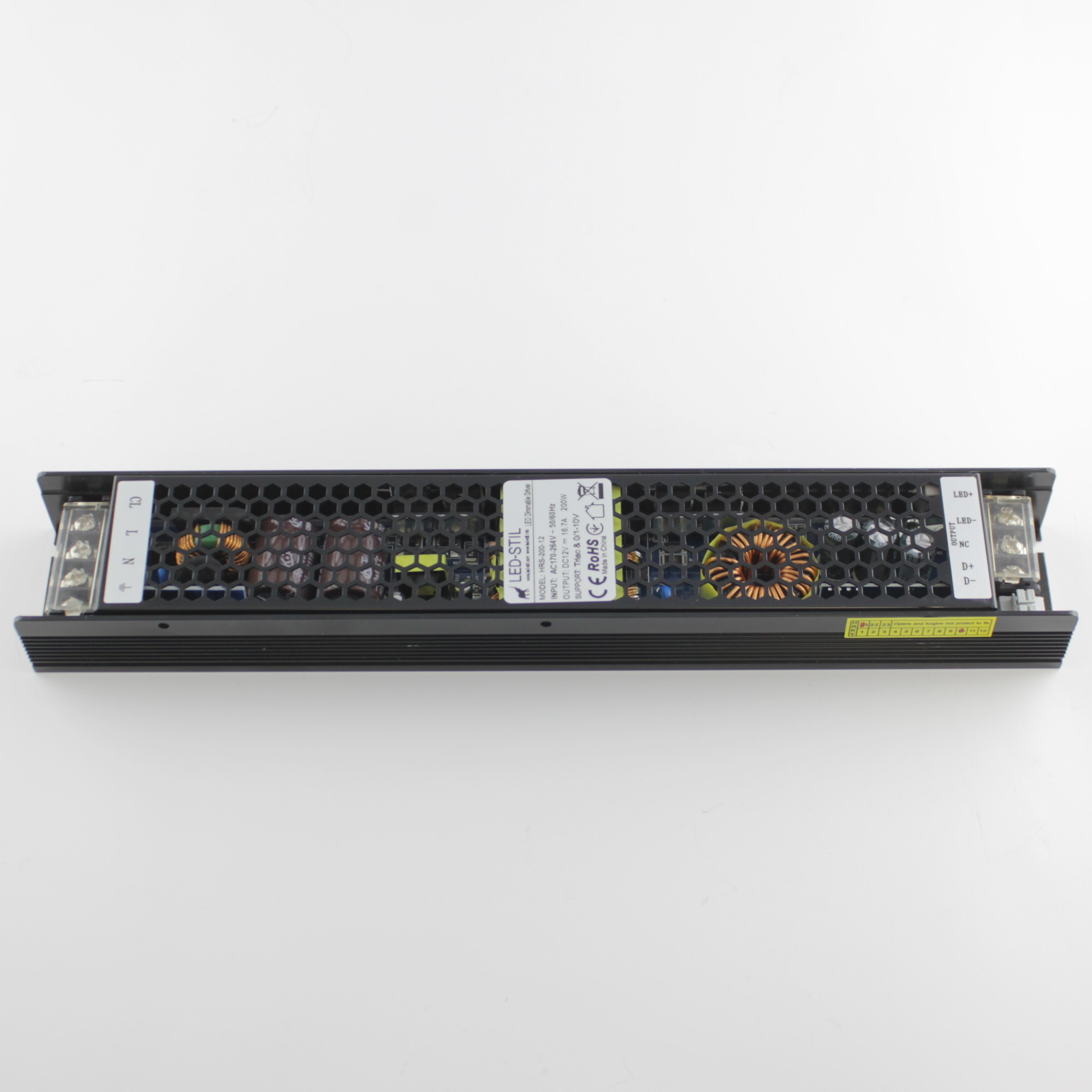 Блок живлення DIM 200 Вт 12V IP20, регулювання по Triac и 0/1-10V
