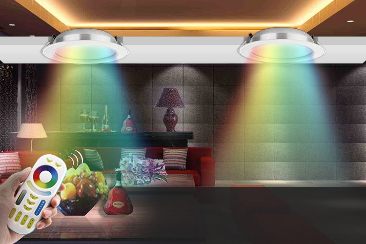 Потолочный светильник,12Вт,110-220В,RGB+2700-4200K.RF2.4 GHz