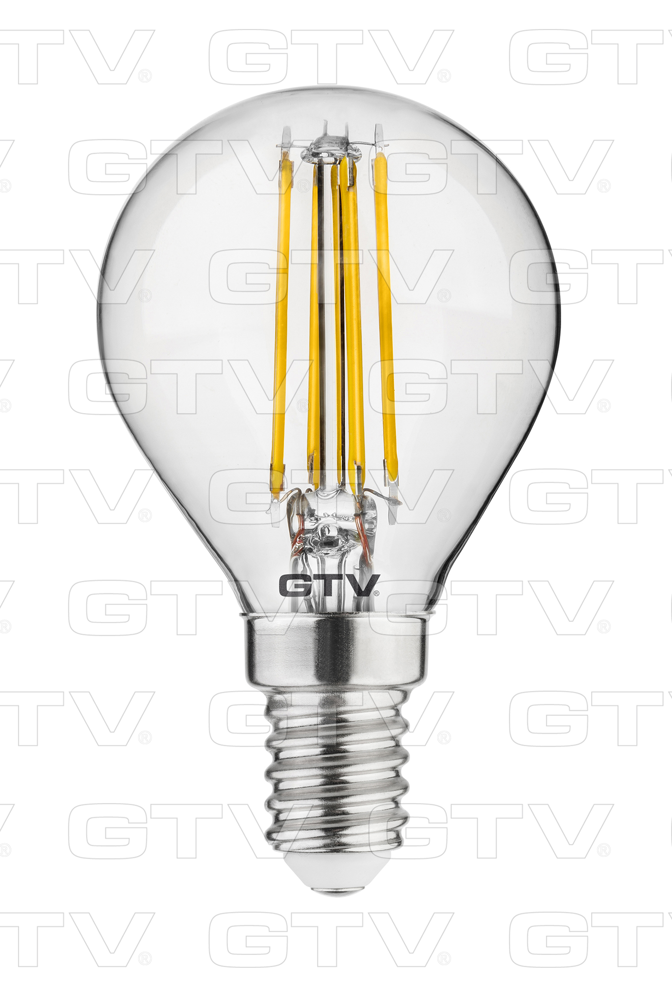 Cветодиодная лампа LED филаментная, G45, 3000K, E14, 4W, AC220-240V/50-60Hz, RA>80, 360*, 400lm