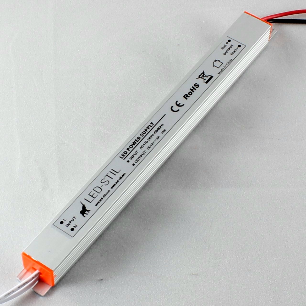 Блок живлення для світлодіодної стрічки 24 Вт 12V IP20 Ultra Slim
