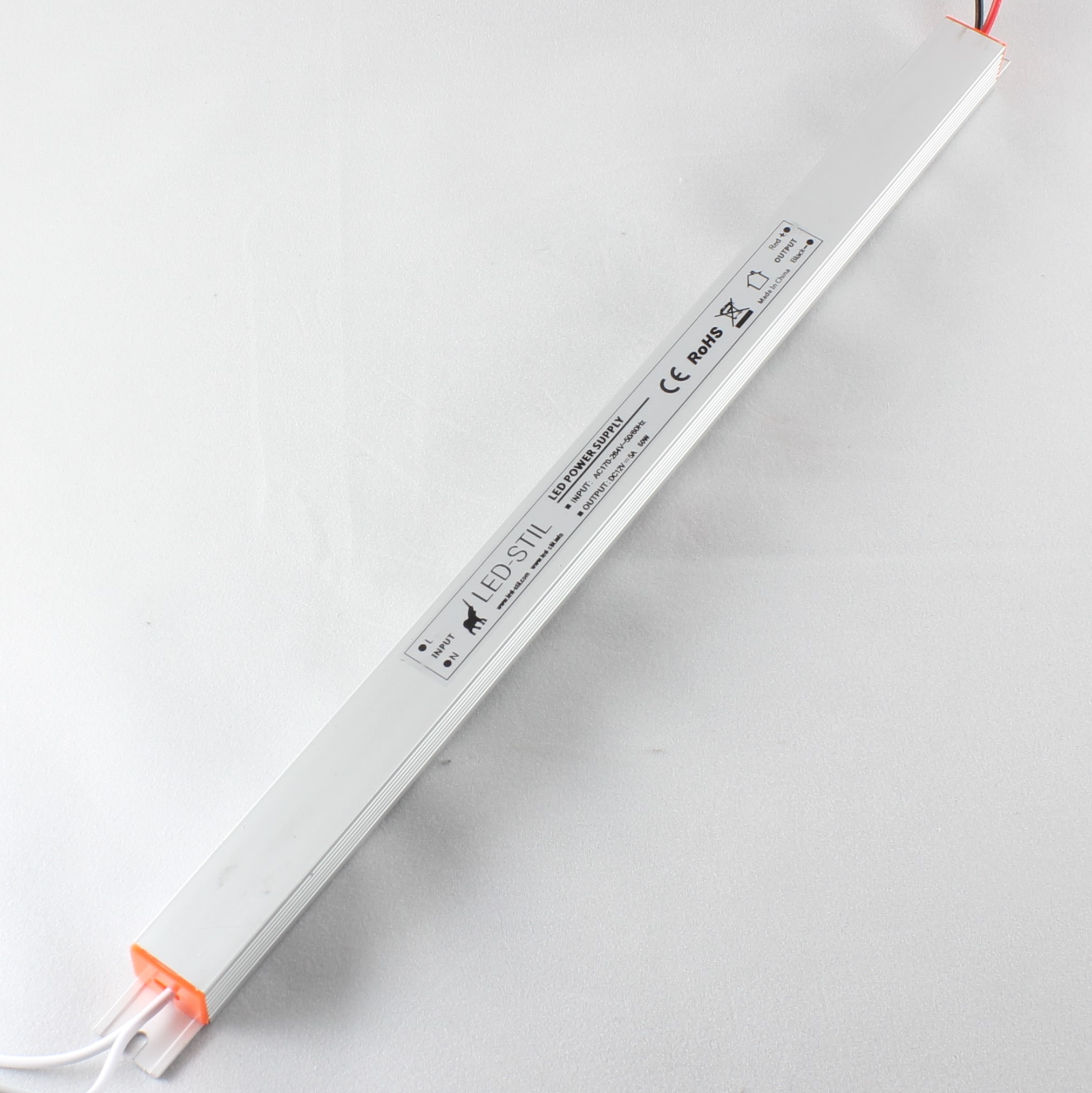 Блок живлення для світлодіодної стрічки 60 Вт 12V IP20 Ultra Slim