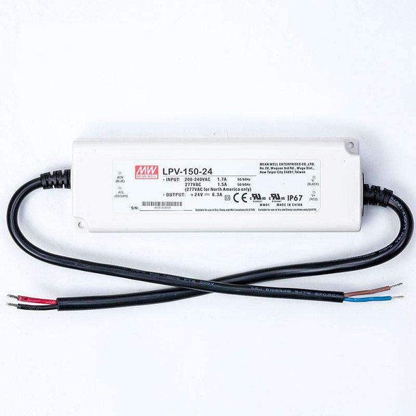 Блок живлення Mean Well для led стрічки 150 Вт 24V IP67, LPV-150-24