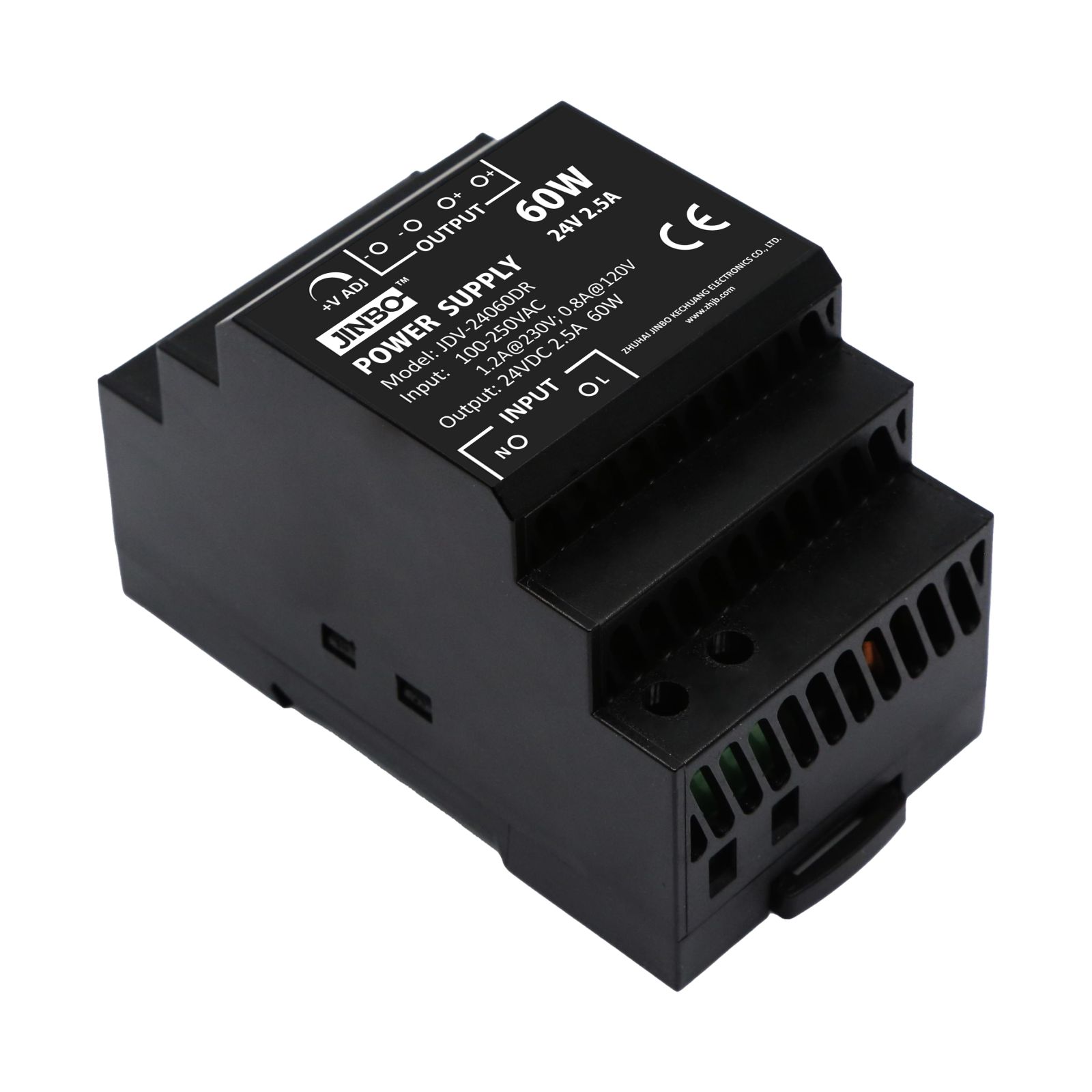 Блок живлення Jinbo на DIN-рейку 60 Вт 24В IP20, JDV-24060DR