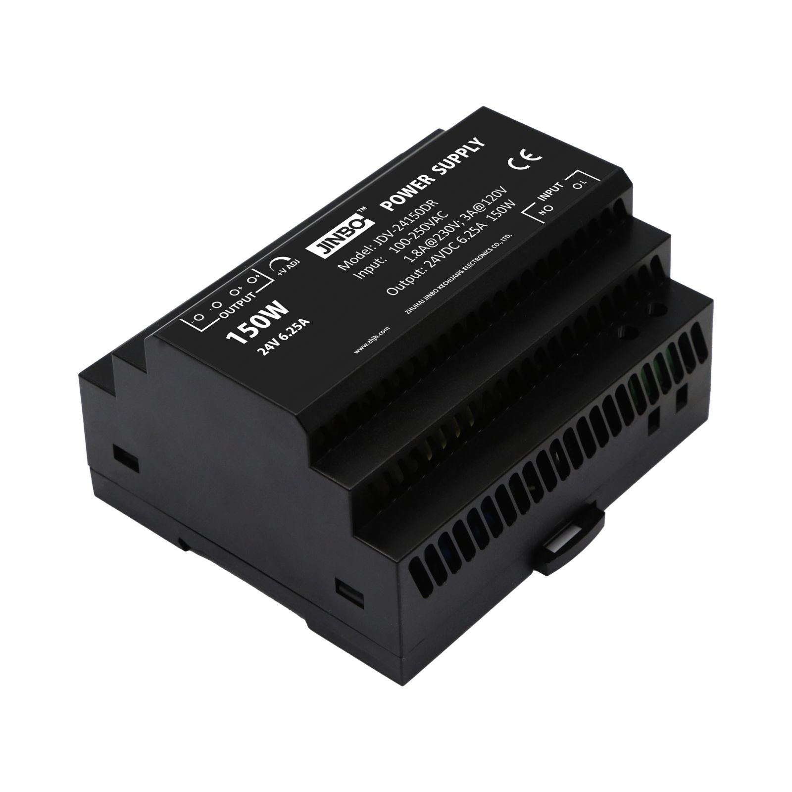 Блок живлення Jinbo на DIN-рейку 150 Вт 24В IP20, JDV-24150DR