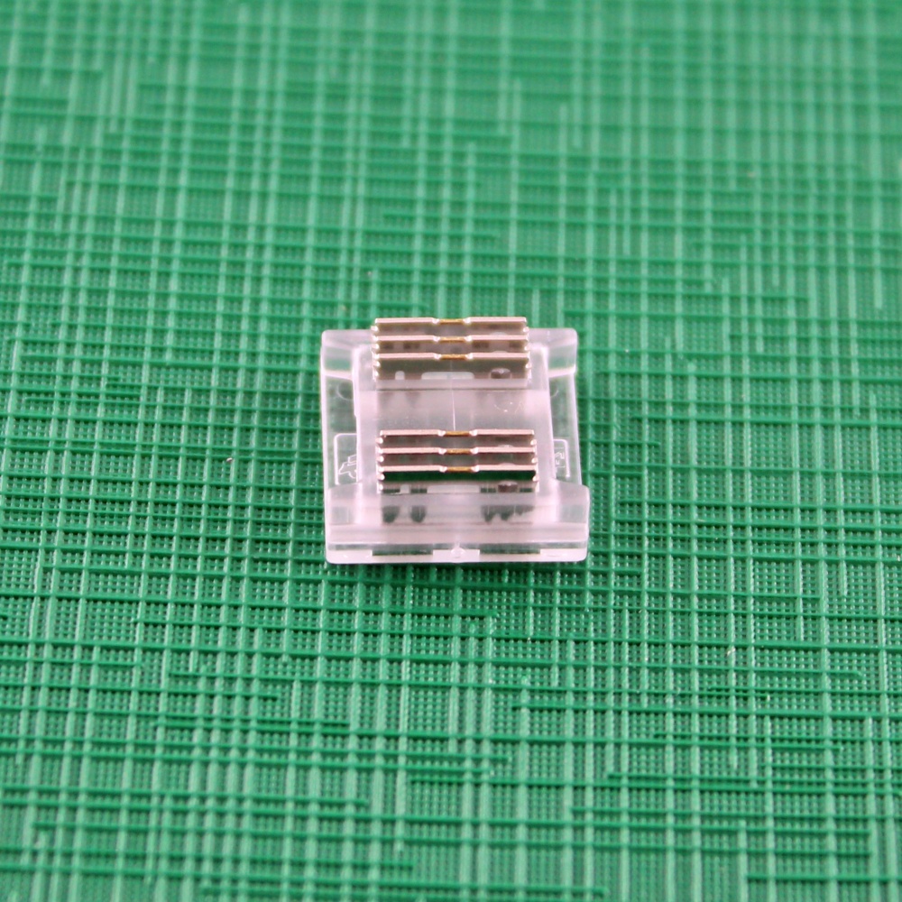 Конектор прозорий 6 контактів, для COB RGB+CCT світлодіодної стрічки шириною 12 мм