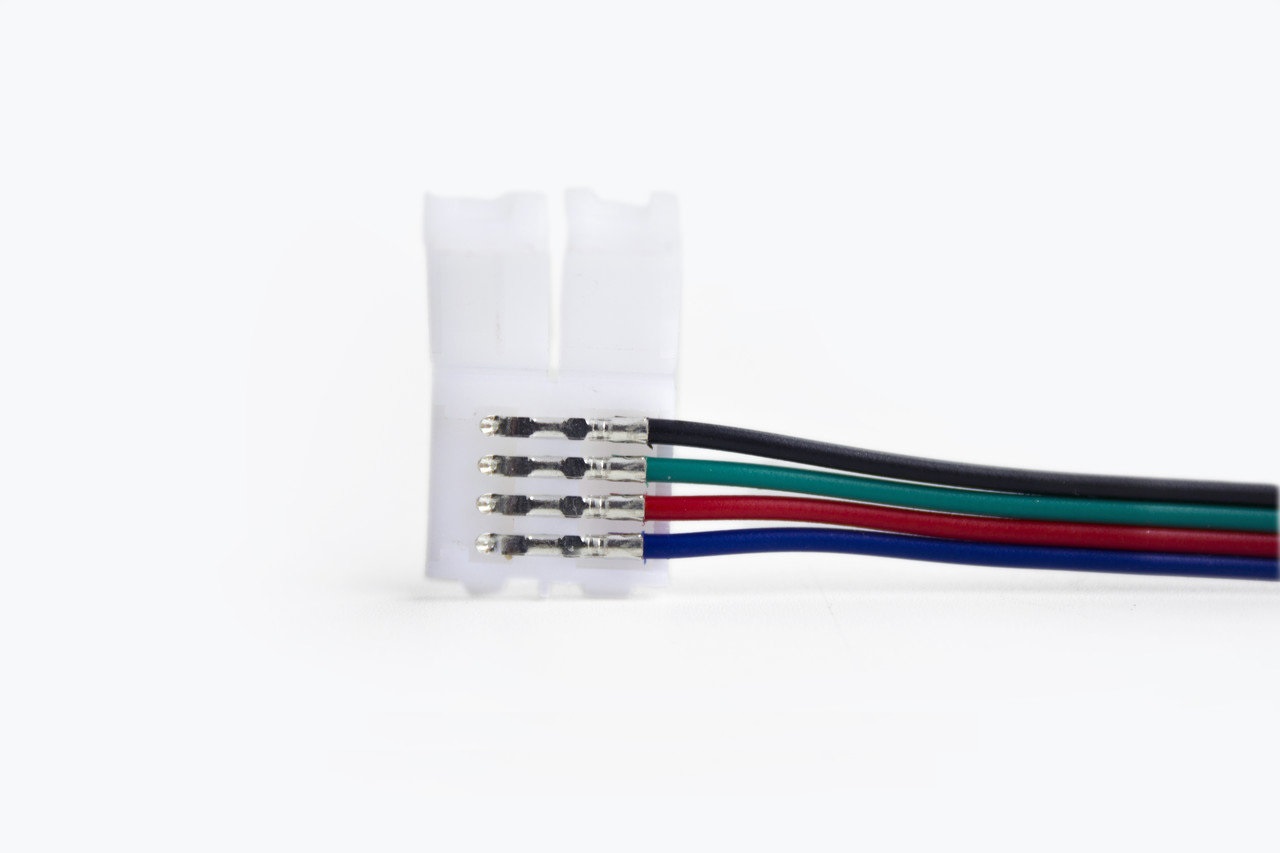 Коннектор 4 контакта, провод 15 см, для RGB LED ленты 10 мм