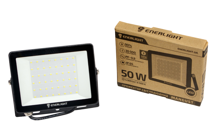 Прожектор светодиодный ENERLIGHT MANGUST 50Вт 6500К
