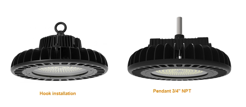 LED светильник высокотемпературный HB06-260WHT-4000K (260W,140lm\\w,Ф400*260mm,CRI >70.110° IP65
