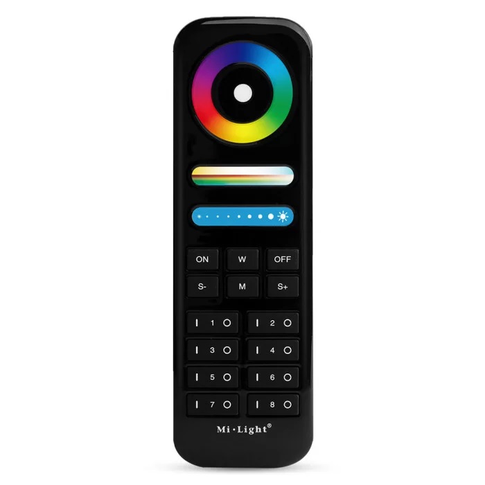 Пульт дистанційного керування Mi-Boxer RGB+CCT сенсорно-кнопковий чорний (2,4 ГГц, 8 зон)