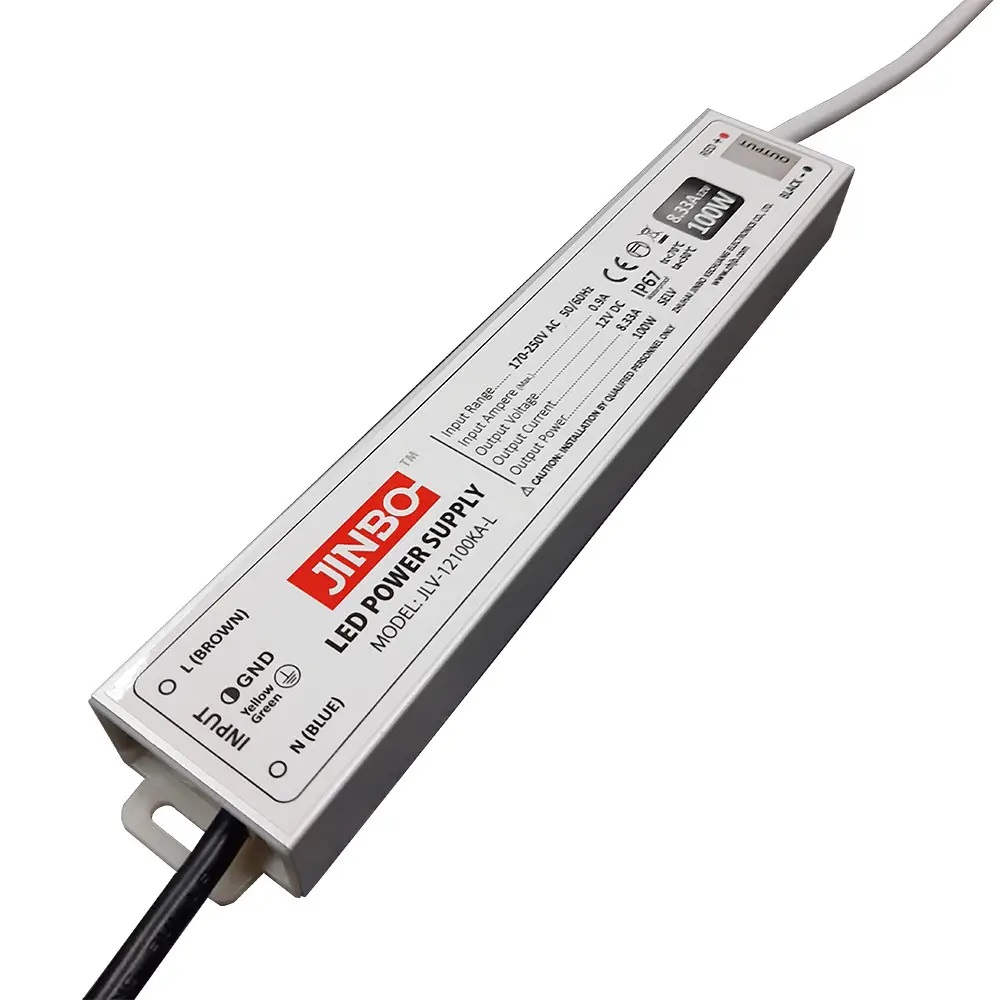 Блок живлення JINBO для лед стрічки 100 Вт 12V IP67, герметичний